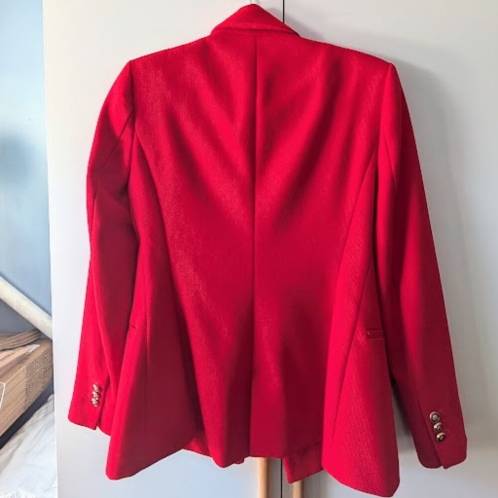 ZARA Red Blazer with Gold Buttons - Size XS - Picture 5 of 5